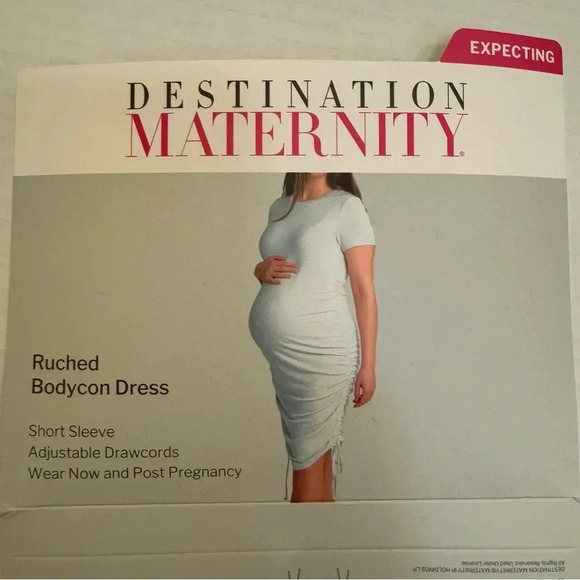 Destination Maternity Ruched Bodycon Dress - Picture 1 of 5